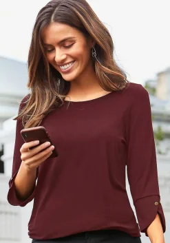 LASCANA Multi Pack Tops-2 Pk 3/4 Sleeve Tops
