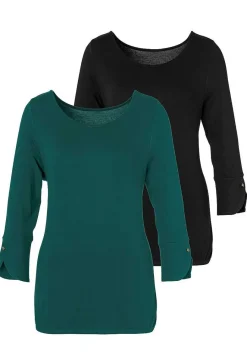 LASCANA Multi Pack Tops-2 Pk 3/4 Sleeve Tops