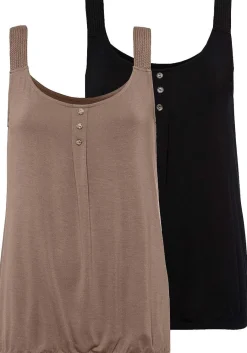 LASCANA Multi Pack Tops-2 Pk Braided Strap Tank Tops