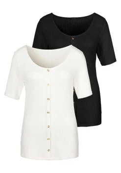LASCANA Multi Pack Tops-2 Pk Button Up Tops