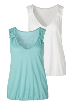 LASCANA Multi Pack Tops-2 Pk Knot Detail Tops