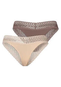LASCANA Panty Packs-2 Pk Lace Cheeky Panties