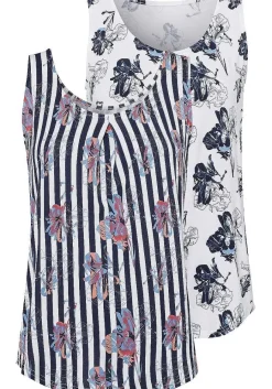 LASCANA Multi Pack Tops-2 Pk Pattern Tank Tops