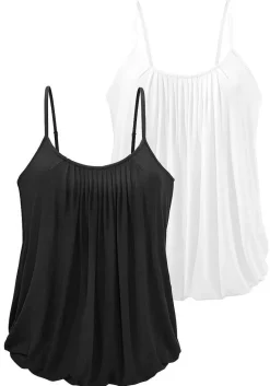 LASCANA Multi Pack Tops-2 Pk Pleated Neckline Tops