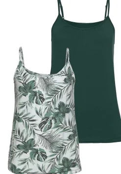 LASCANA Multi Pack Tops-2 Pk Ruched Tank Tops