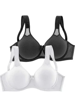 LASCANA D+ Bras-2 Pk Sheer Accent T-Shirt Bras