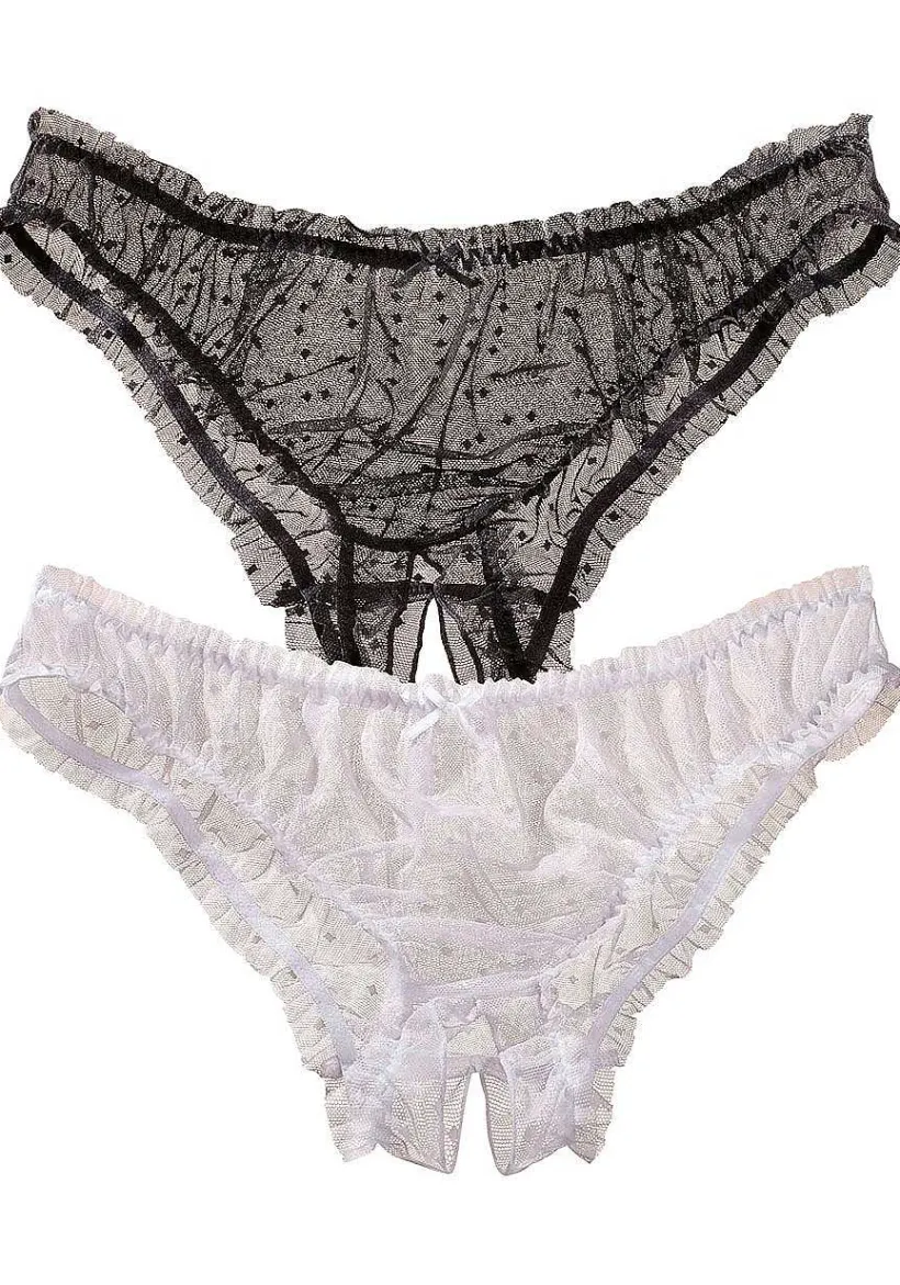 LASCANA Sexy Bottoms-2 Pk Sheer Open Panties
