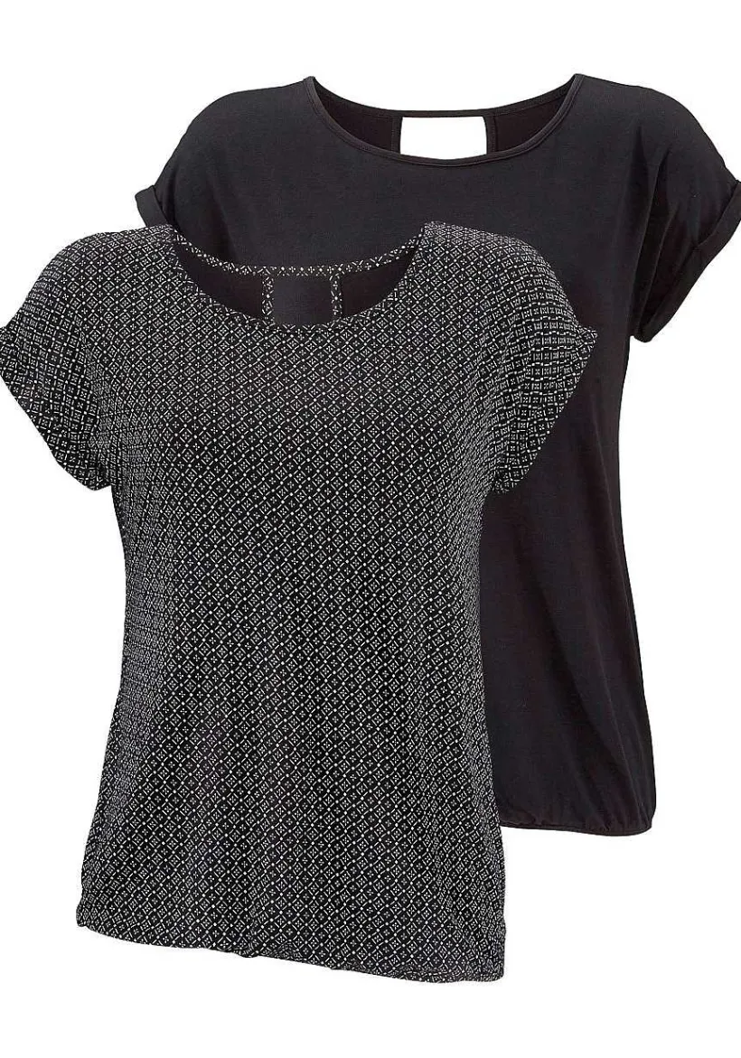 LASCANA Multi Pack Tops-2 Pk Short Sleeve Tops
