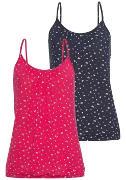 LASCANA Sleeveless Tops-2 Pk Star Print Tops