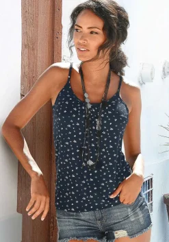 LASCANA Sleeveless Tops-2 Pk Star Print Tops