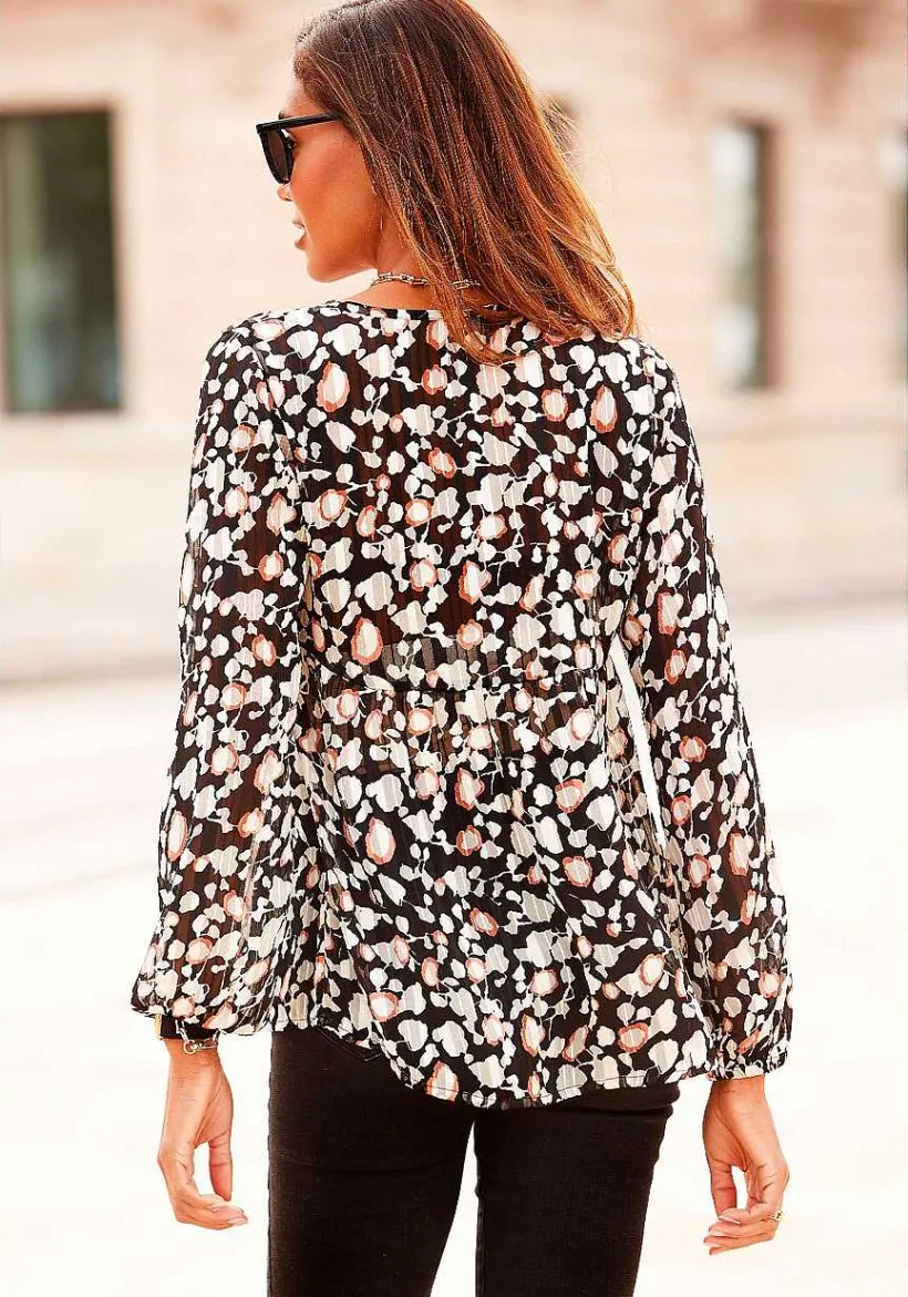 LASCANA Blouses-Airy Patterned Blouse