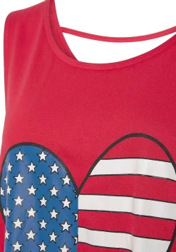 LASCANA Sleeveless Tops-American Flag Graphic Print Tank Top