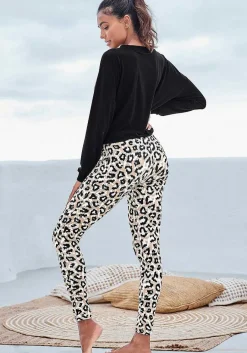 LASCANA Pants-Animal Print Lounge Leggings