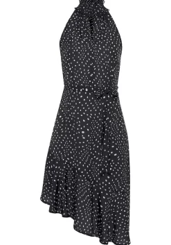 LASCANA Short Dresses-Asymmetrical Dot Print Dress