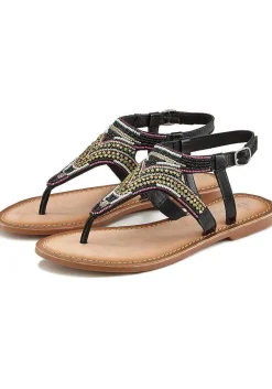 LASCANA Sandals-Beaded Leather Sandals