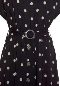 LASCANA Fall Dresses-Belted Polka Dot Dress