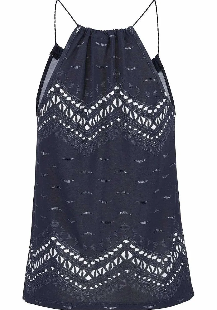 LASCANA Sleeveless Tops-Braided Strap Print Top