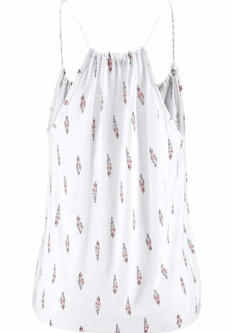 LASCANA Sleeveless Tops-Braided Strap Print Top
