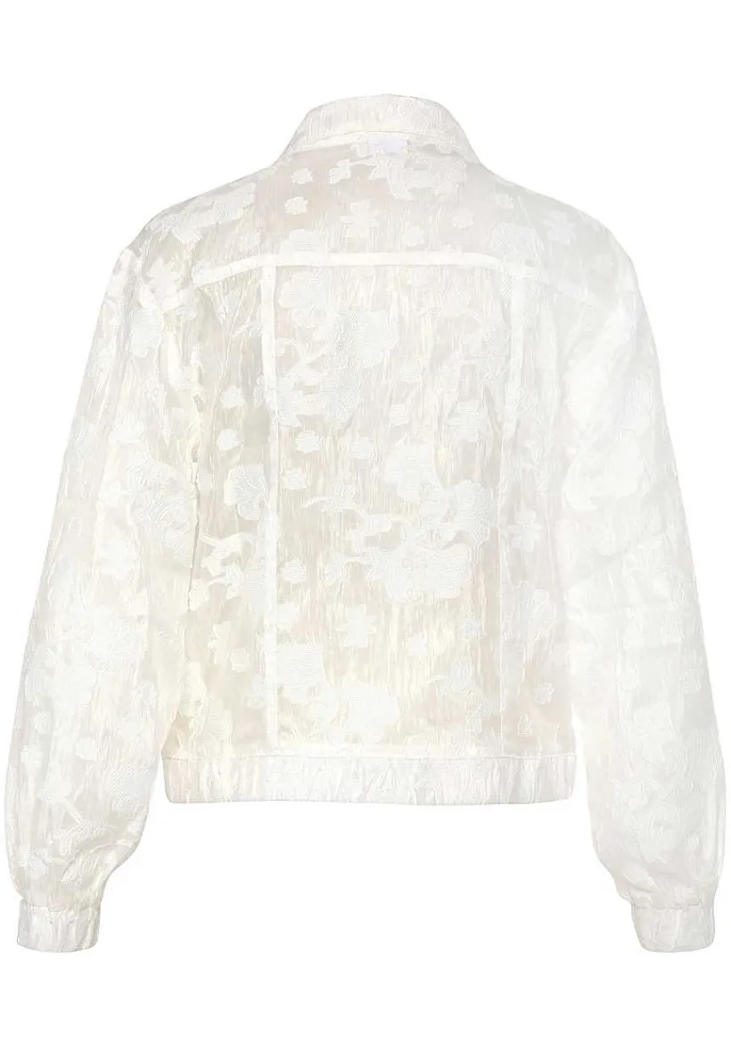 LASCANA Jackets-Burnout Organza Bomber Jacket