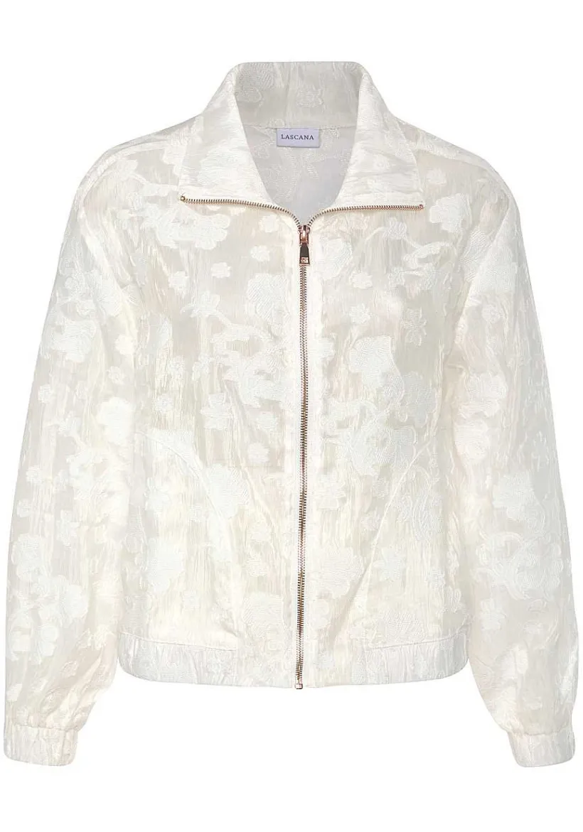LASCANA Jackets-Burnout Organza Bomber Jacket