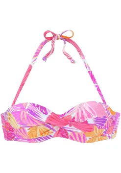 LASCANA Bandeau-Butterfly Print Bandeau Bikini Top