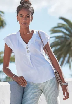 LASCANA Blouses-Button Detail Blouse