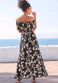 LASCANA Fall Dresses-Button Detail High Low Maxi Dress