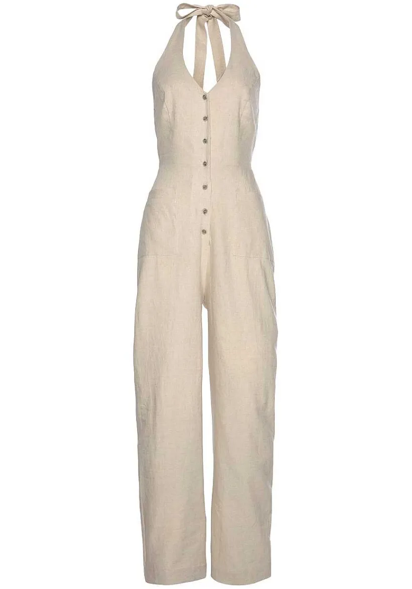 LASCANA Jumpsuits-Button Down Halterneck Jumpsuit