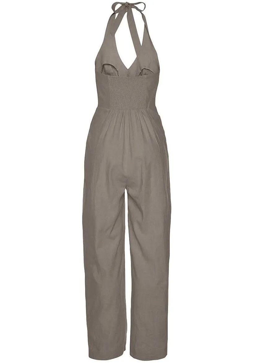 LASCANA Jumpsuits-Button Down Halterneck Jumpsuit