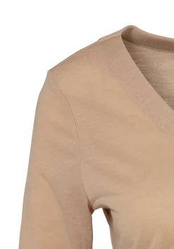 LASCANA Long Sleeve Tops-Button V-Neck Top