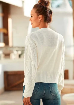 LASCANA Cardigans-Cable Knit Cardigan