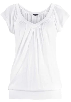 LASCANA Short Sleeve Tops-Casual V-Neck Top