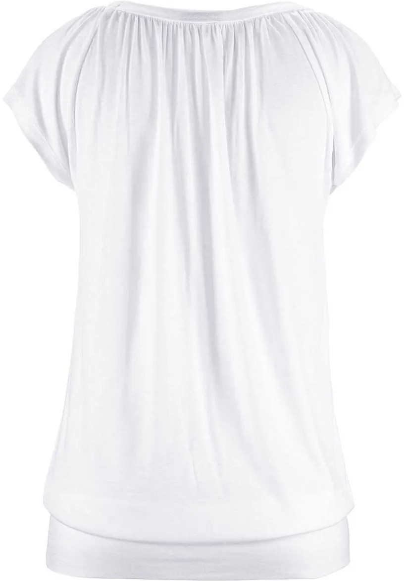 LASCANA Short Sleeve Tops-Casual V-Neck Top
