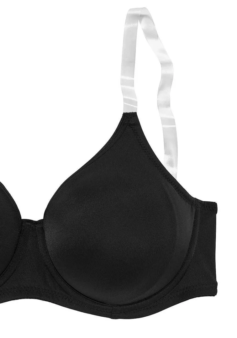 LASCANA D+ Bras-Clear Strap Underwire T-Shirt Bra