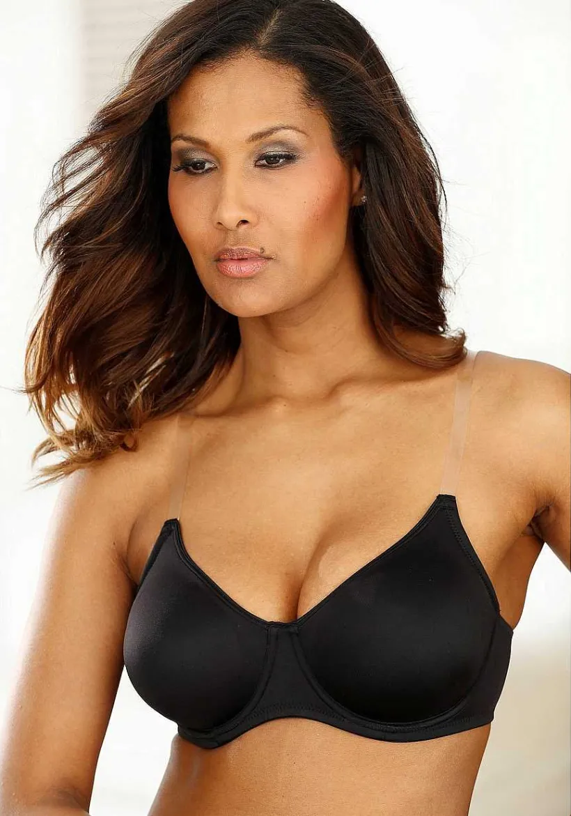 LASCANA D+ Bras-Clear Strap Underwire T-Shirt Bra