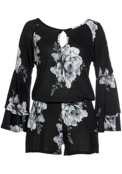 LASCANA Rompers-Cold Shoulder Floral Romper