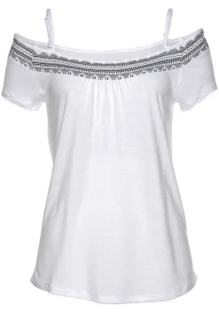 LASCANA Short Sleeve Tops-Cold Shoulder Top