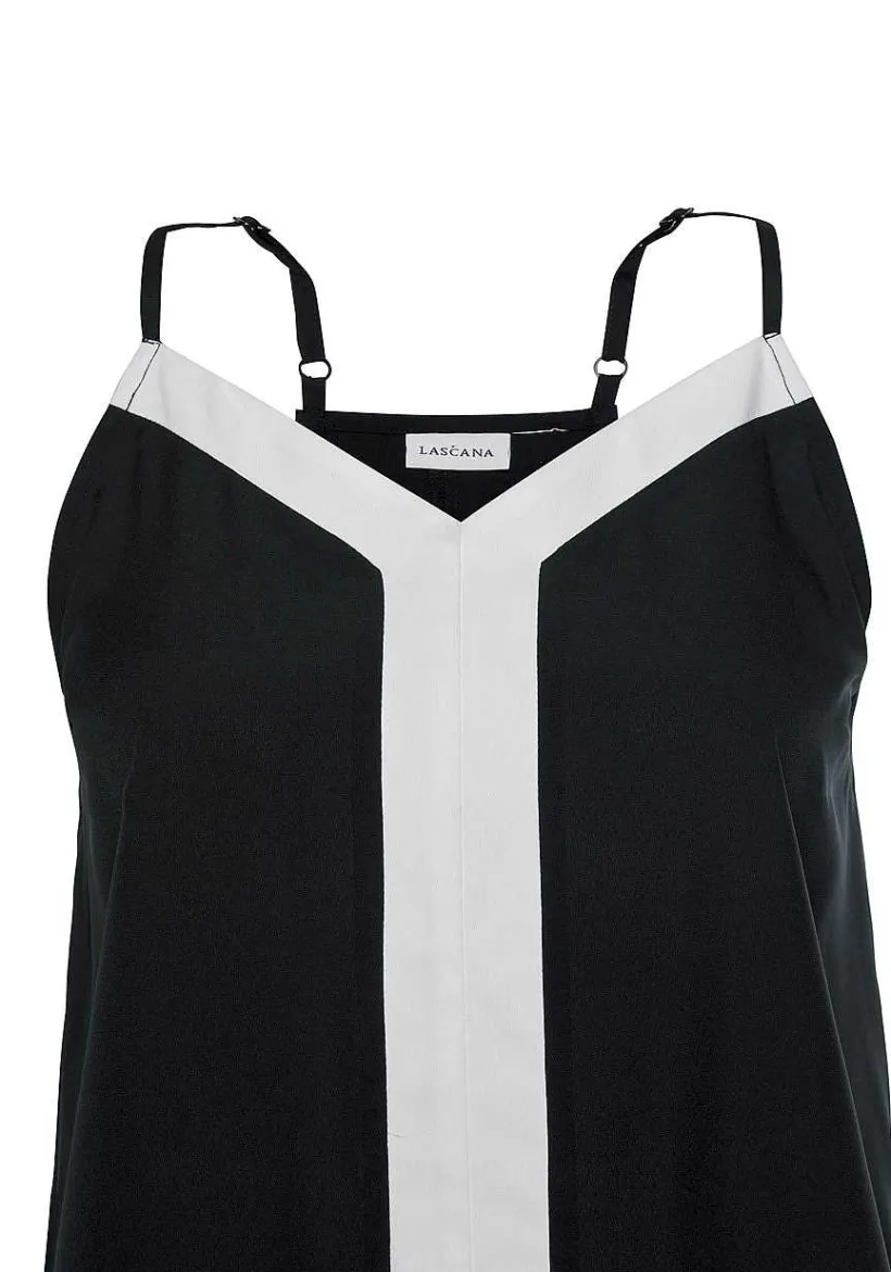 LASCANA Sleeveless Tops-Color Block V-Neck Top