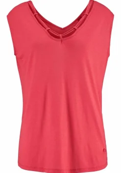 LASCANA Short Sleeve Tops-Cord Detail V-Neck Top