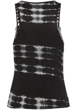 LASCANA Sleeveless Tops-Crochet Detail Tie Dye Top