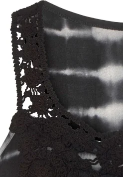 LASCANA Sleeveless Tops-Crochet Detail Tie Dye Top