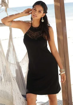 LASCANA Short Dresses-Crochet Halter Dress