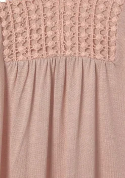 LASCANA Sleeveless Tops-Crochet Insert Tank Top