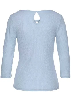 LASCANA Long Sleeve Tops-Cut Out 3/4 Sleeve Top