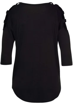 LASCANA Long Sleeve Tops-Cut Out 3/4 Sleeve Top