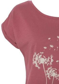 LASCANA Short Sleeve Tops-Dandelion Print Top