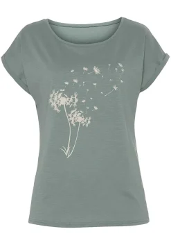 LASCANA Short Sleeve Tops-Dandelion Print Top