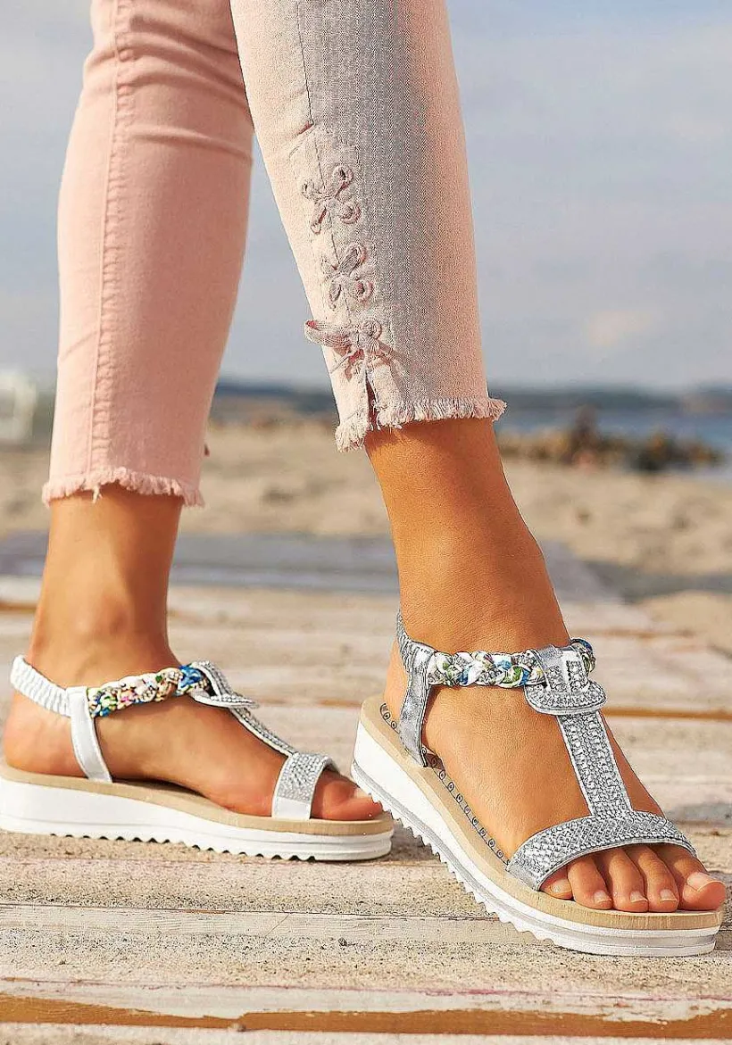 LASCANA Heels & Wedges-Elastic Strap Wedge Sandals