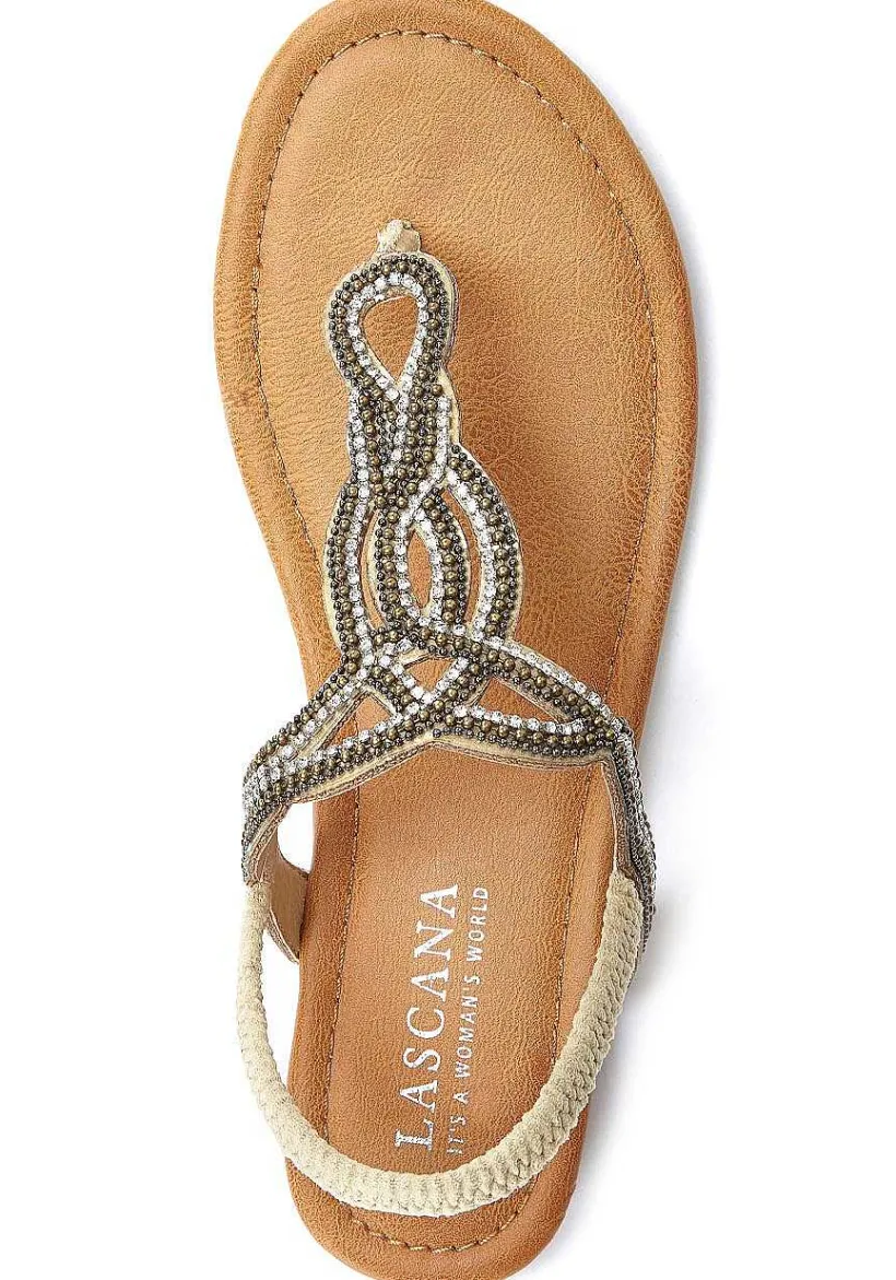 LASCANA Sandals-Embellished Beaded Sandals