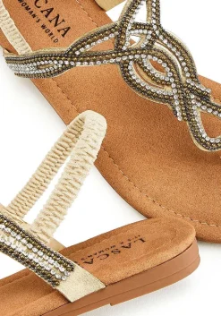 LASCANA Sandals-Embellished Beaded Sandals